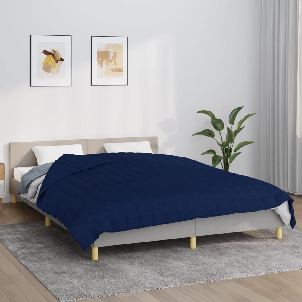 Vidaxl schwache Decke 200x230 cm 13 kg Stoff blau
