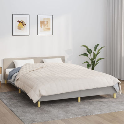 Vidaxl schwache Decke 200x230 cm 9 kg Stoff Light Cream -Colored