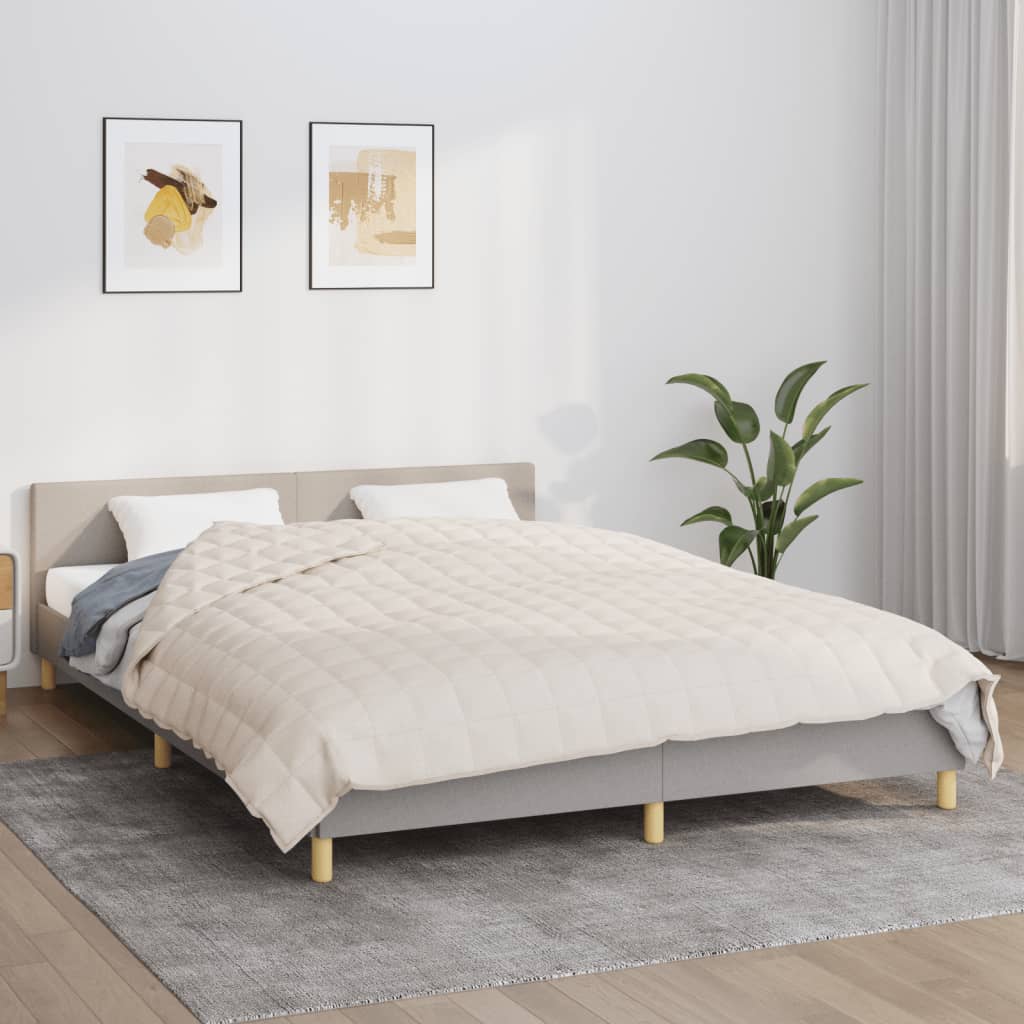 Vidaxl schwache Decke 220x240 cm 11 kg Stofflampencreme -Colored