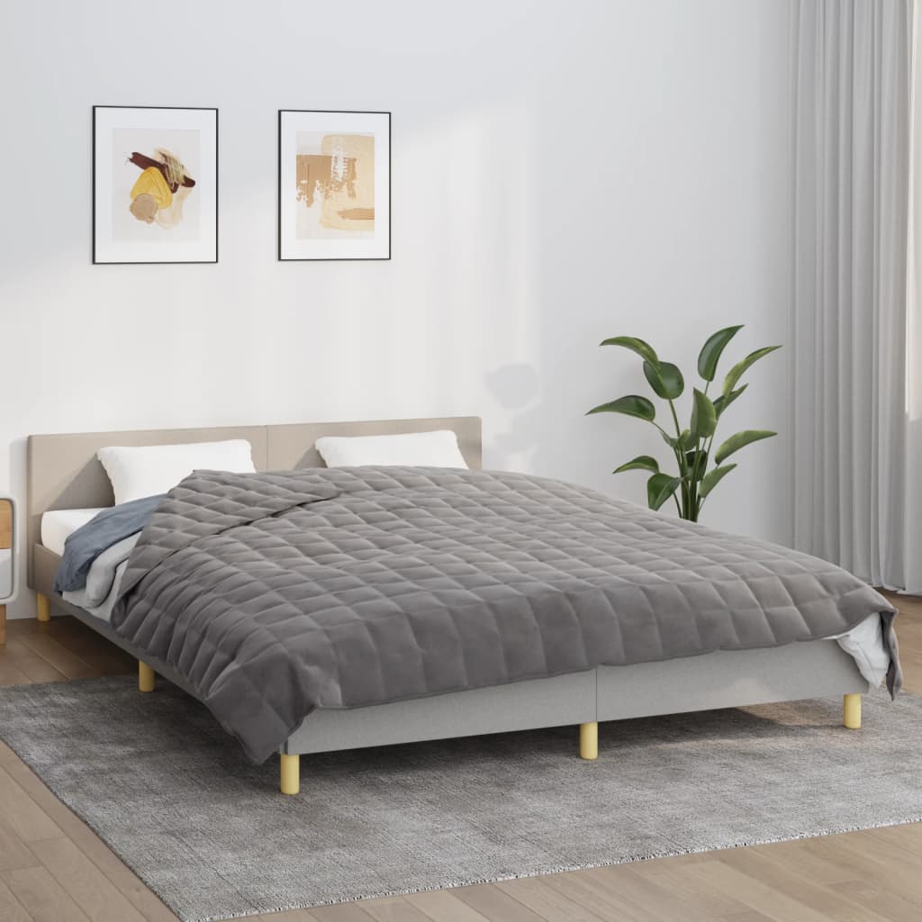 Vidaxl schwache Decke 220x240 cm 15 kg Stoff grau