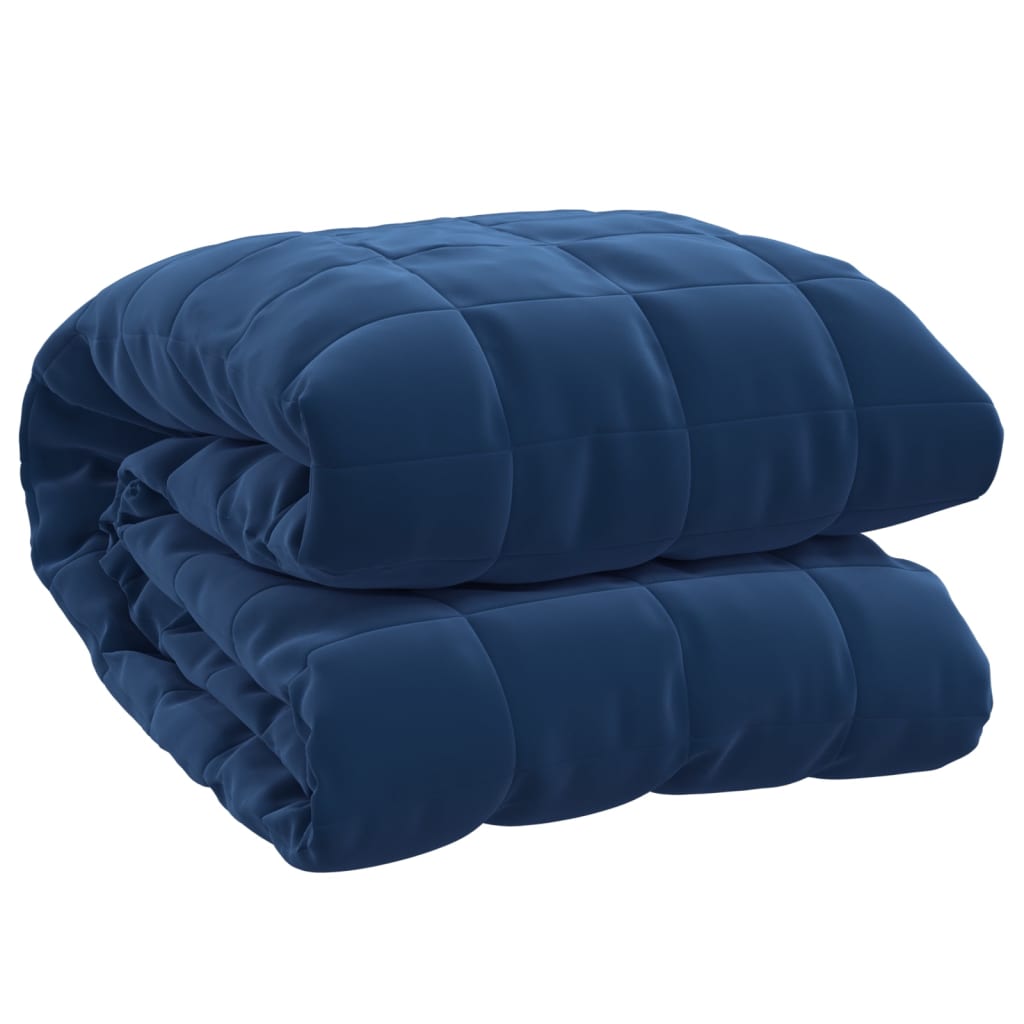 Vidaxl schwache Decke 140x200 cm 6 kg Stoff blau