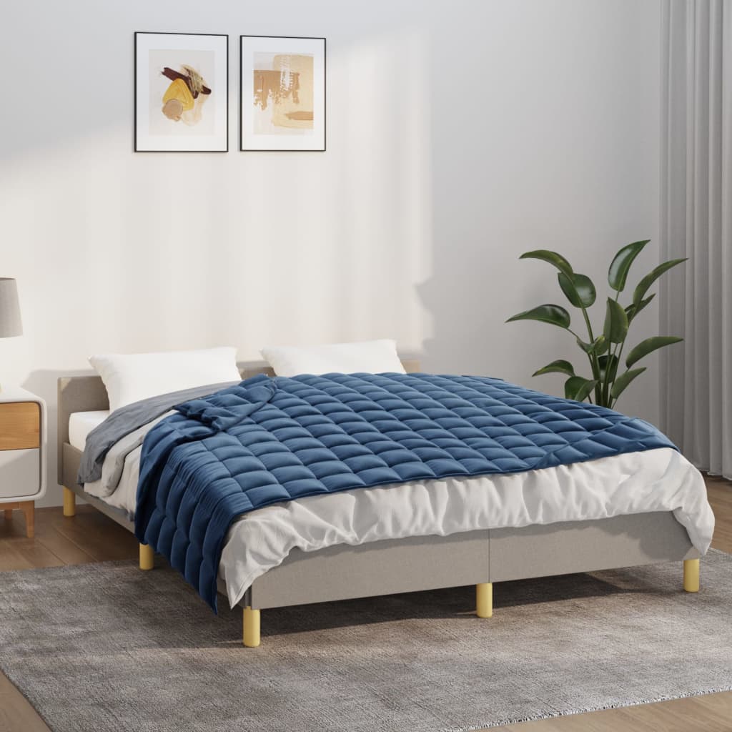 Vidaxl schwache Decke 140x200 cm 6 kg Stoff blau