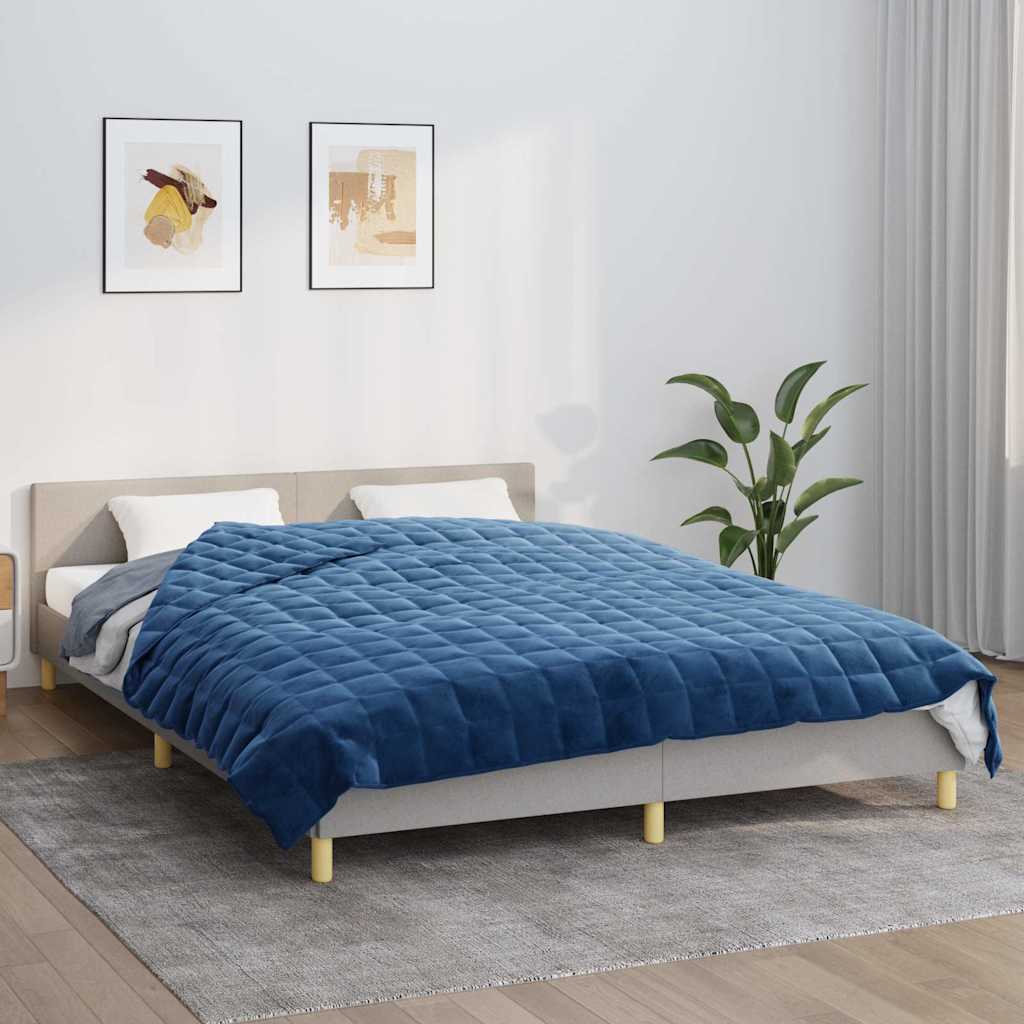 Vidaxl schwache Decke 200x230 cm 9 kg Stoff blau