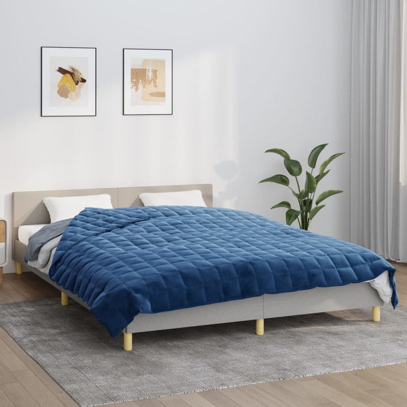 Vidaxl schwache Decke 220x240 cm 15 kg Stoff blau