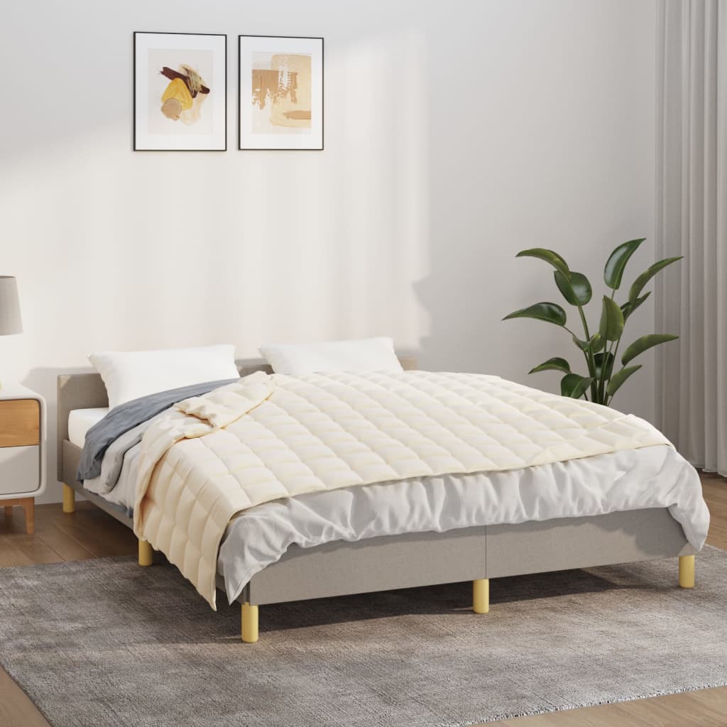 Vidaxl schwache Decke 135x200 cm 10 kg Stofflampencreme -gelöscht