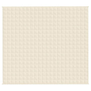 Vidaxl schwache Decke 200x220 cm 9 kg Stoff Light Cream -gelöscht - afbeelding 3