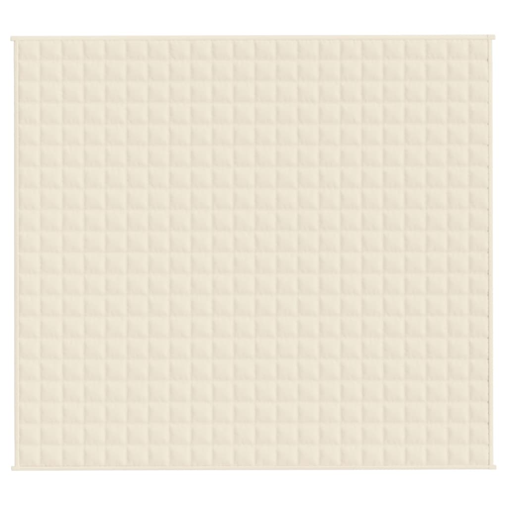 Vidaxl schwache Decke 200x230 cm 9 kg Stoff Light Cream -Colored