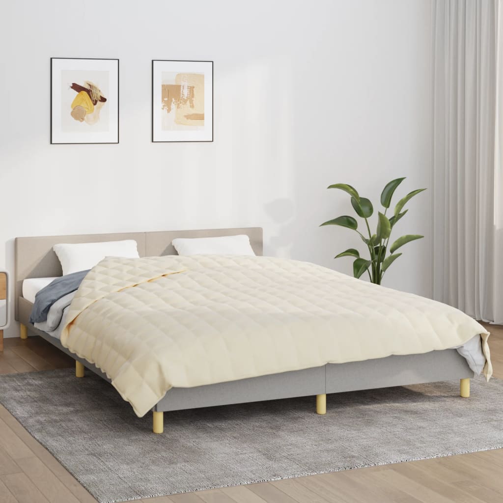 Vidaxl schwache Decke 220x240 cm 11 kg Stofflampencreme -Colored