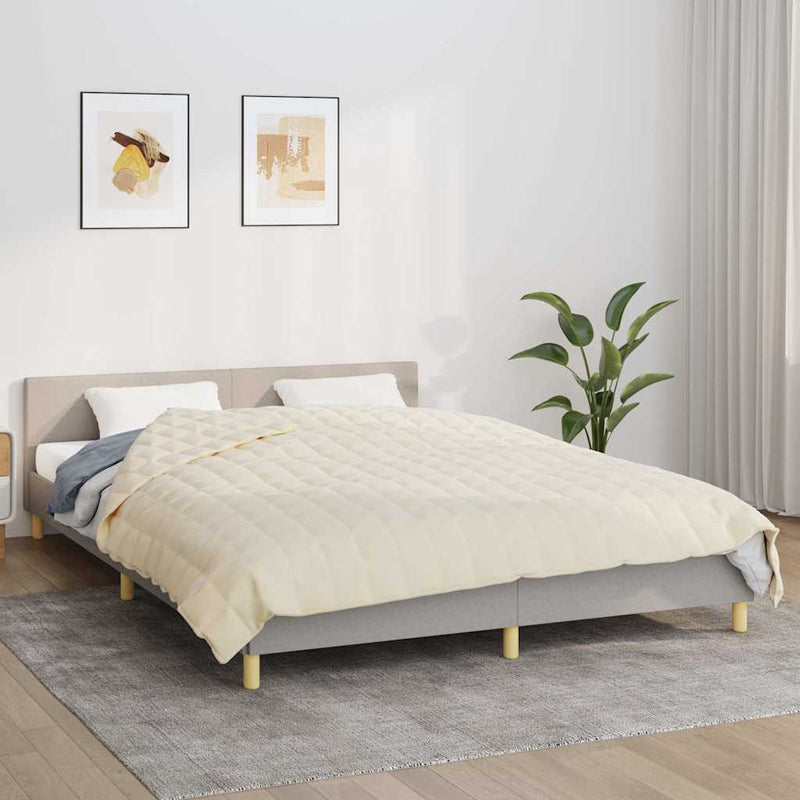 Vidaxl schwache Decke 220x240 cm 15 kg Stofflampencreme -gelöscht