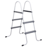 Vidaxl Swimmingpool Leiter 84 cm Stahl grau - afbeelding 1