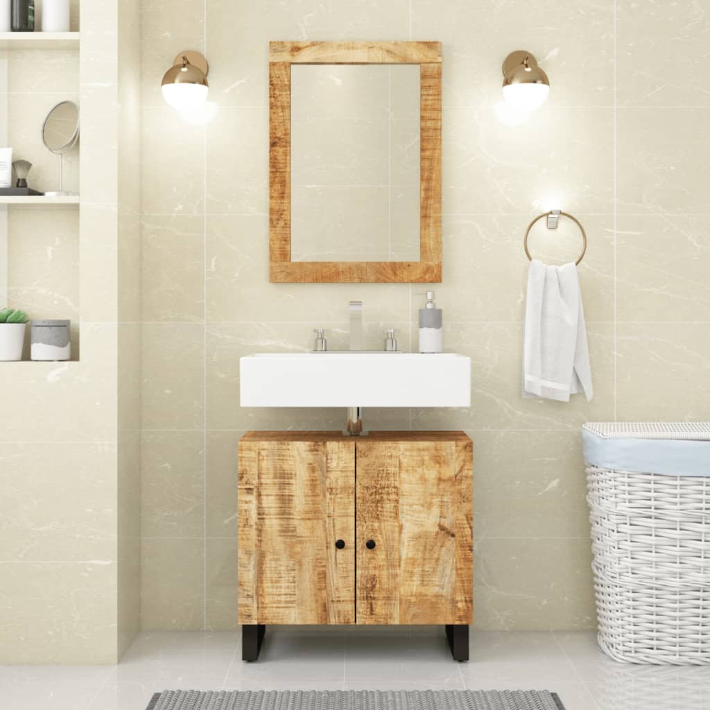 Vidaxl Spiegel 70x50 cm massives Mangoholz und Glas
