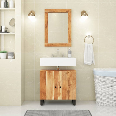 VIDAXL -Spiegel 70x50 cm Festes Akazienholz und Glas