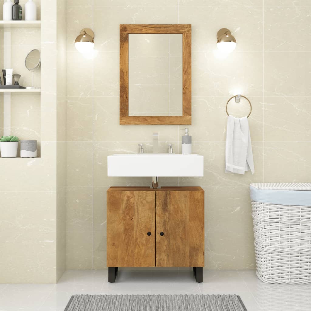Vidaxl Spiegel 70x50 cm massives Mangoholz und Glas