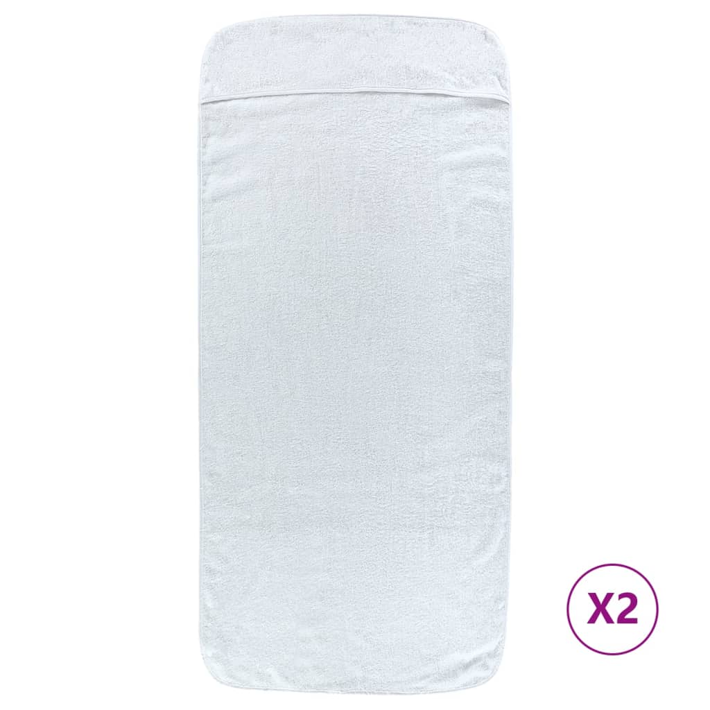 Vidaxl Strangtücher 2 Stk 400 g m² 60x135 cm Stoff weiß