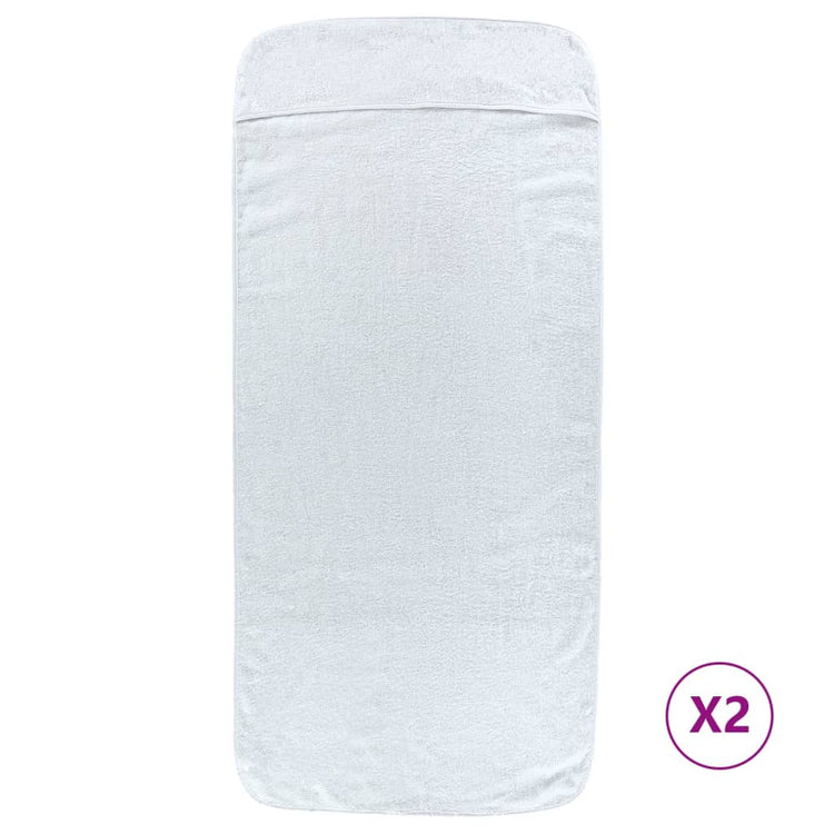 Vidaxl Strangtücher 2 Stk 400 g m² 60x135 cm Stoff weiß