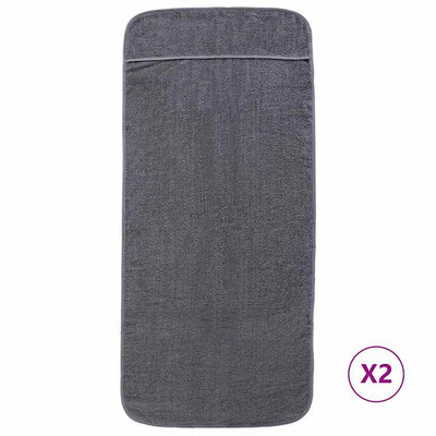 Vidaxl Strangtücher 2 Stk 400 g m² 60x135 cm Stoffanthrazit -gelöscht