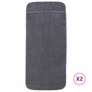 VIDAXL -Strangtücher 2 Stk 400 g m² 75 x 200 cm Stoffanthrazit -gelöscht - afbeelding 2