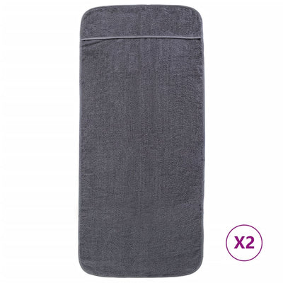 VIDAXL -Strangtücher 2 Stk 400 g m² 75 x 200 cm Stoffanthrazit -gelöscht