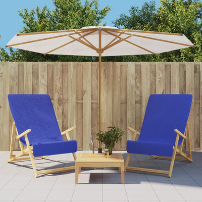 Vidaxl Strang Handtücher 2 Stcs 400 g m² 60x135 cm Stoff Royal Blue