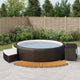 Vidaxl hottub-bouw poly rattan und festes acaciahout schwarz