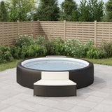 Vidaxl -Spa -Bänke mit Kissen 2 St Poly Rattan Schwarz - afbeelding 1