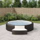 Vidaxl -Spa -Bänke mit Kissen 2 St Poly Rattan Schwarz
