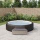 Vidaxl -Spa -Bänke mit Kissen 2 St Poly Rattan Grau