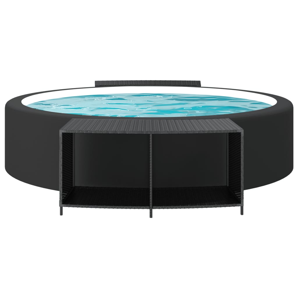 Vidaxl -Speicherwerte 2 St Poly Rattan Schwarz