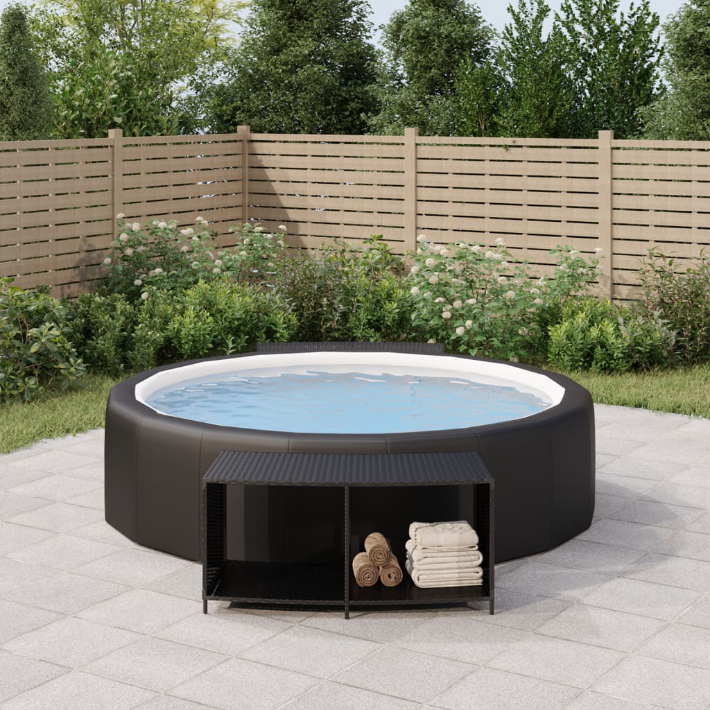 Vidaxl -Speicherwerte 2 St Poly Rattan Schwarz