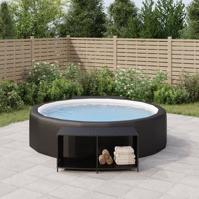Vidaxl -Speicherwerte 2 St Poly Rattan Schwarz