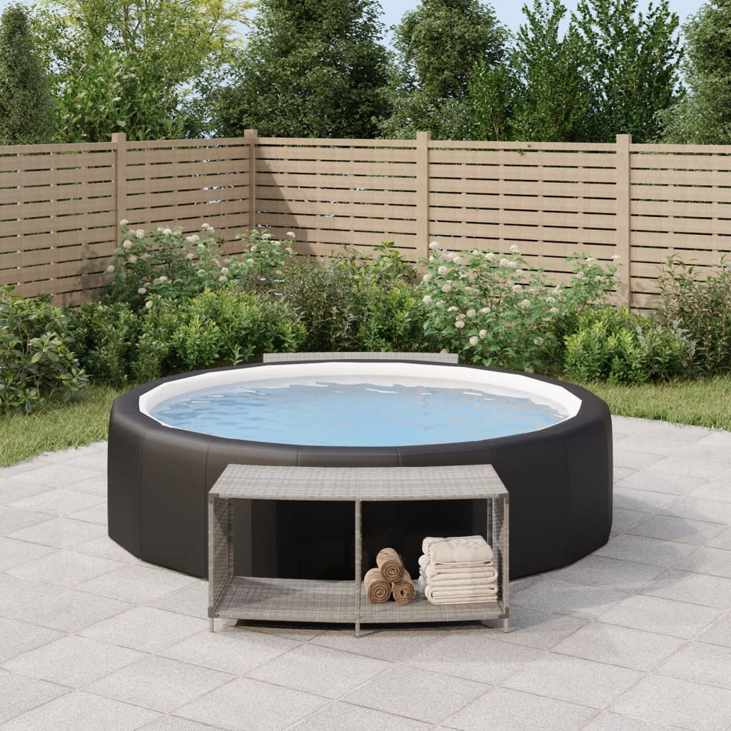 VIDAXL -Speicherwerte 2 St Poly Rattan Grey