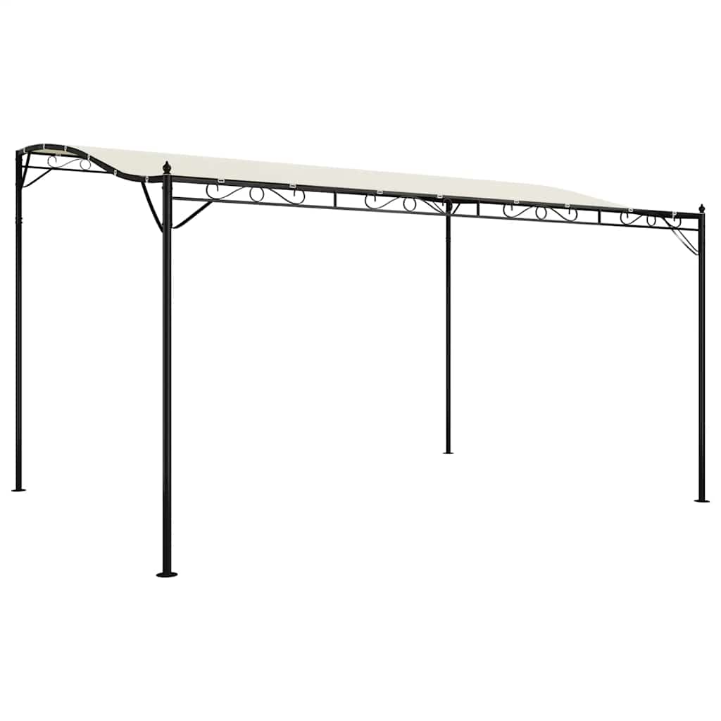 Vidaxl Luifel 4x3 m 180 g m² Stoff und Stahlcreme -gelöscht