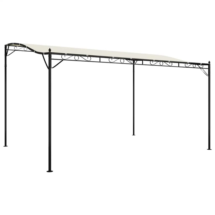 Vidaxl Luifel 4x3 m 180 g m² Stoff und Stahlcreme -gelöscht