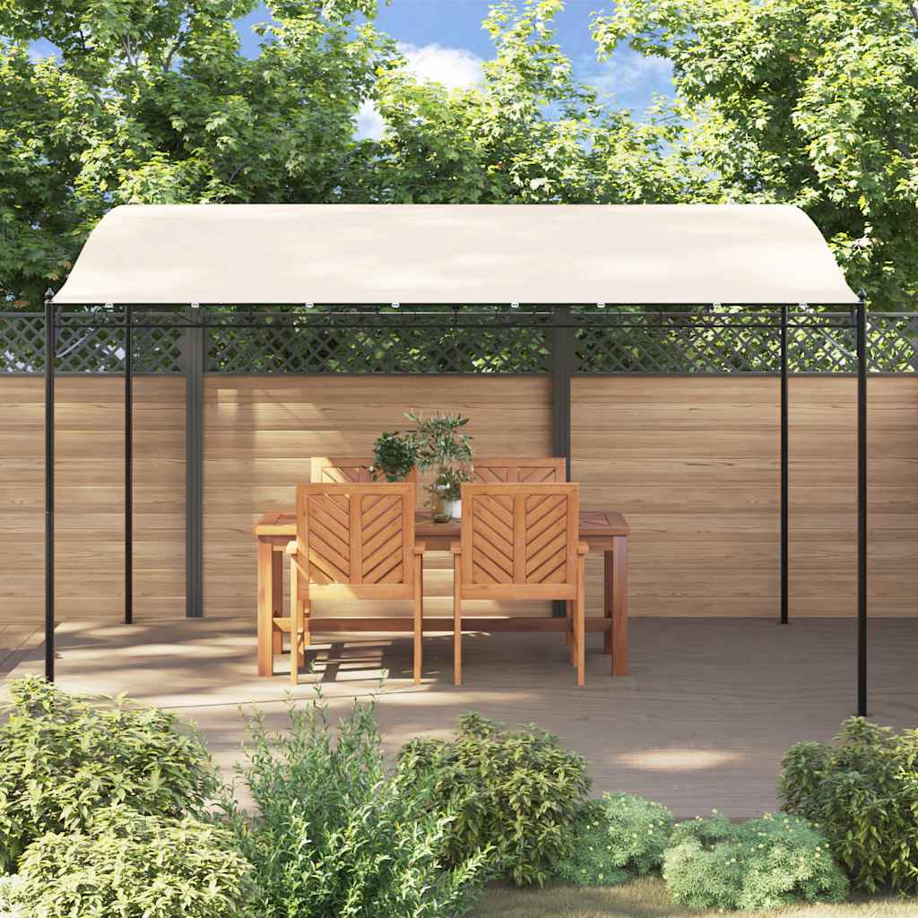 Vidaxl Luifel 4x3 m 180 g m² Stoff und Stahlcreme -gelöscht