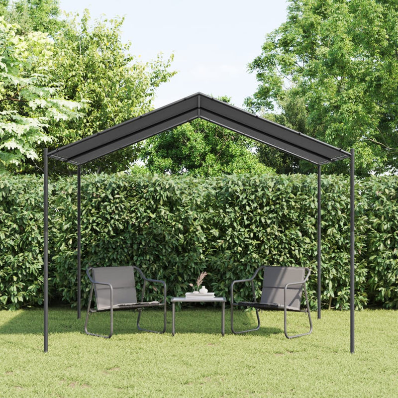 Vidaxl Garden Pavilion 3x3 m Stahl und Stoff Anthrazit -geläutet