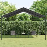 Vidaxl Garden Pavilion 4x4 m Stahl und Stoff Anthrazit -gelöscht - afbeelding 1