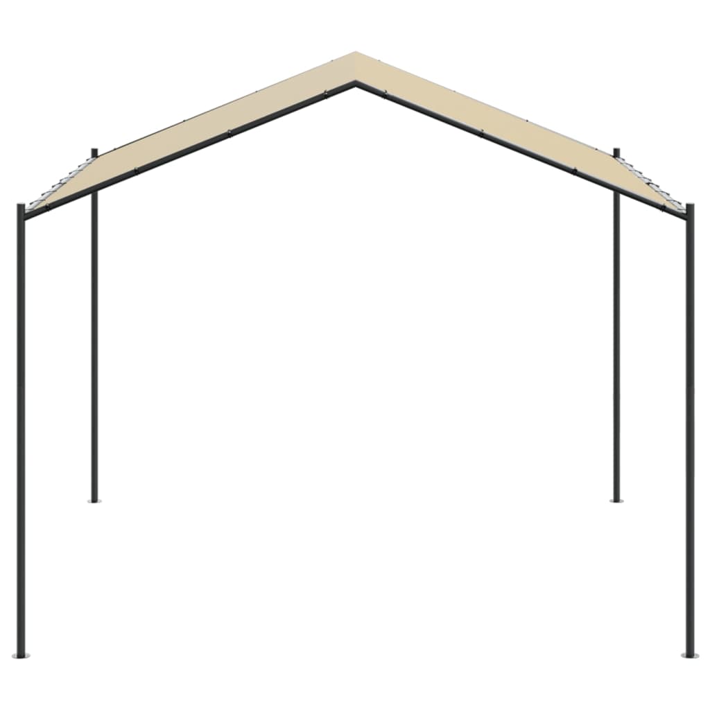 Vidaxl Garden Pavilion 4x4 m Stahl und Stoff Beige