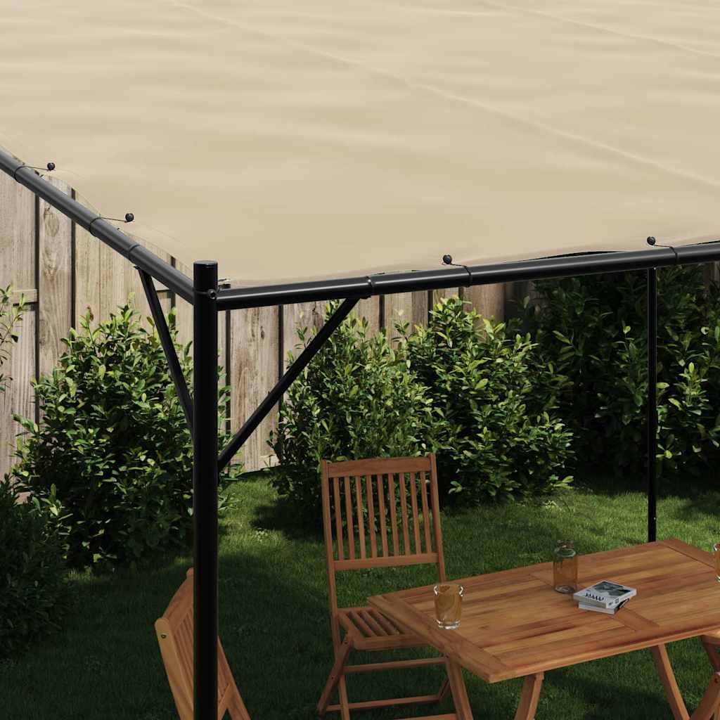 Vidaxl Arbor 4x4 m 180 g m² Stoff und Stahl Beige