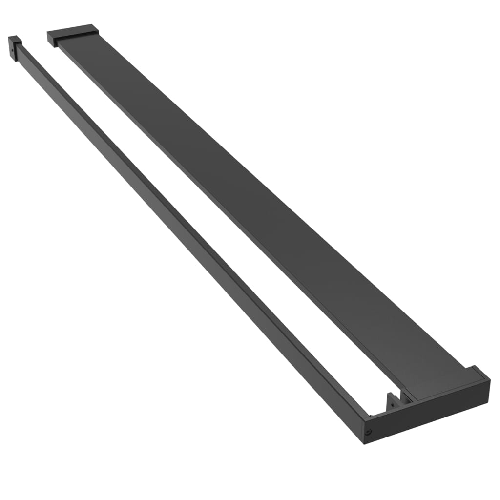 Vidaxl Wand für Gehen -in Duschwand 80 cm Aluminium Schwarz