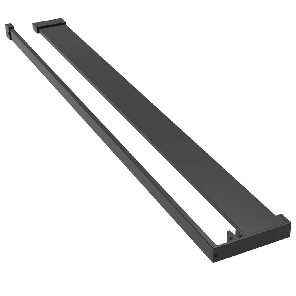 Vidaxl -Dusche für Gehen -in Duschwand 90 cm Aluminium Schwarz