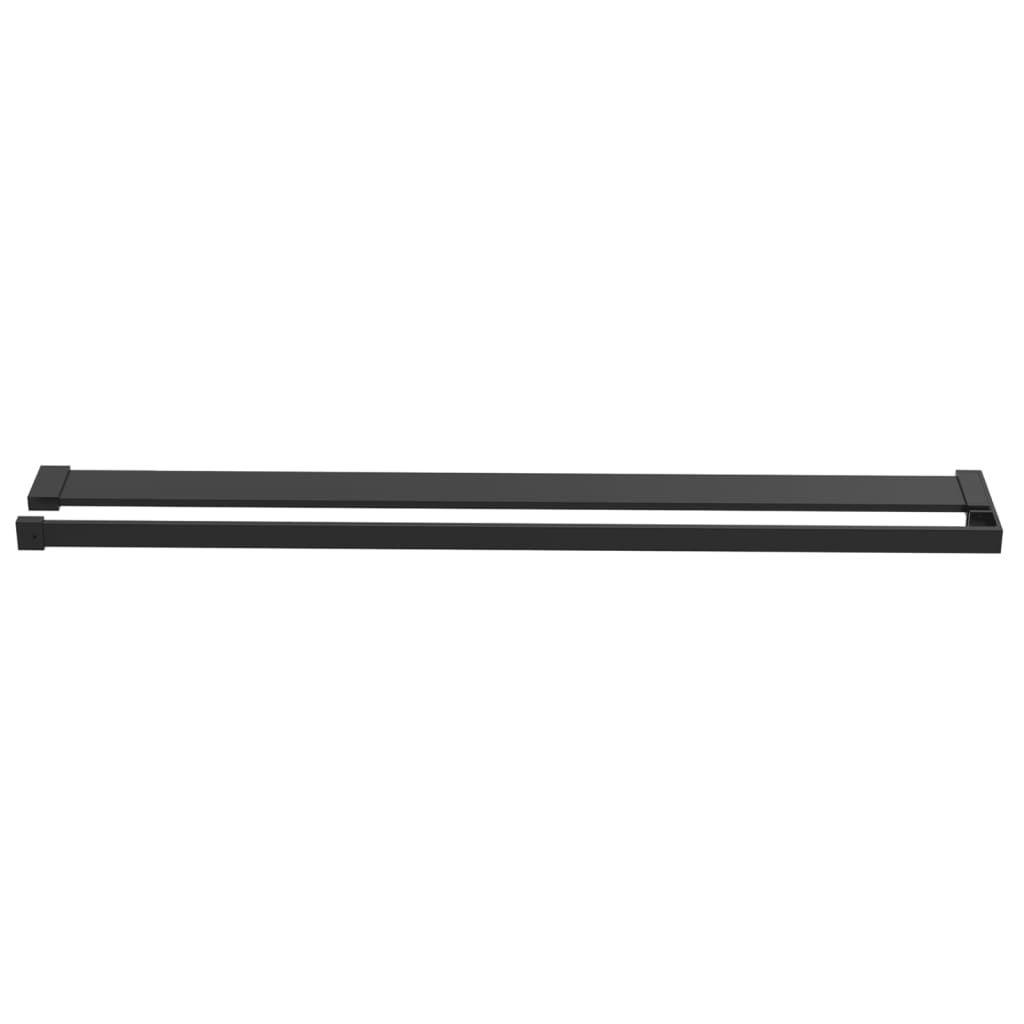 Vidaxl -Dusche für Gehen -in Duschwand 90 cm Aluminium Schwarz