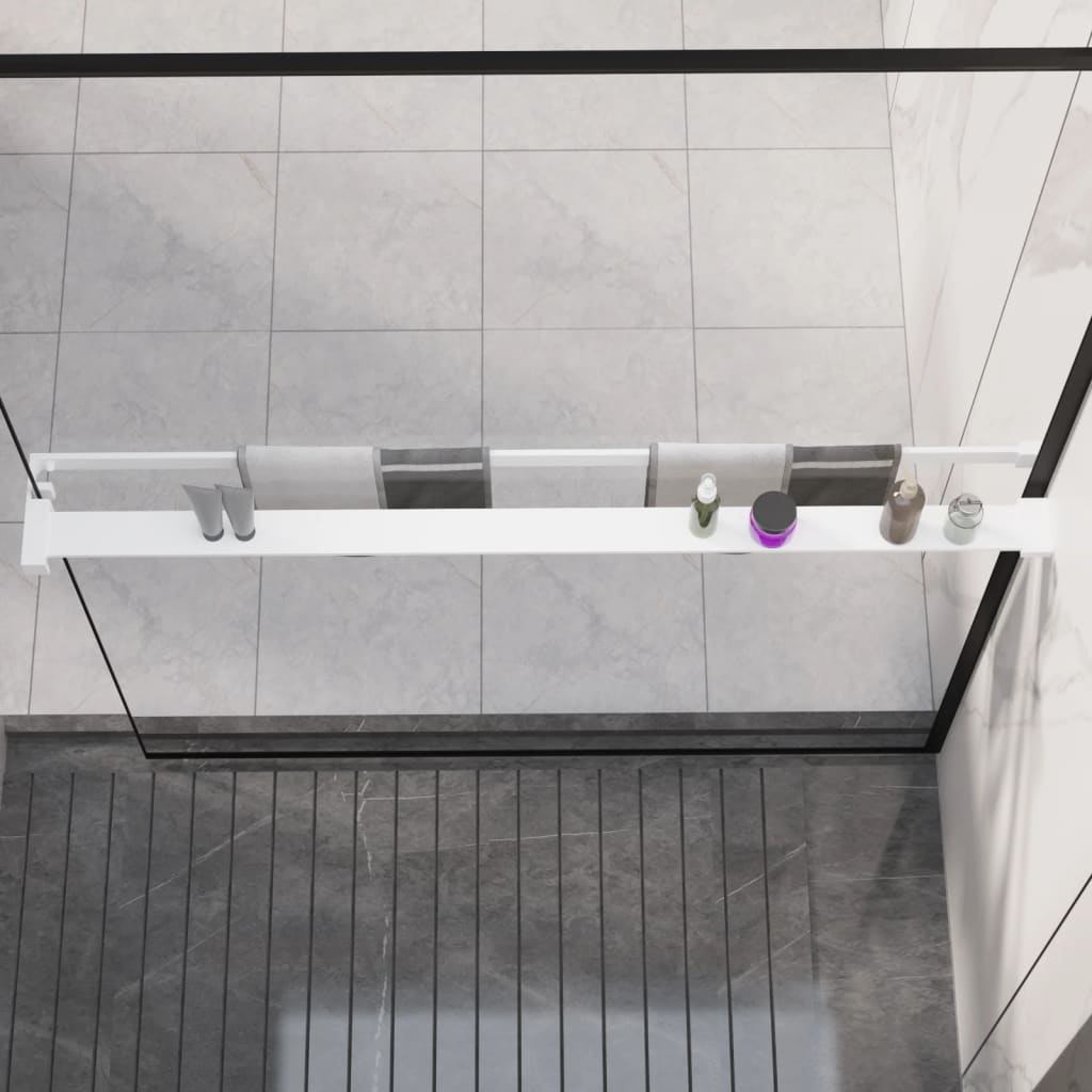 Vidaxl Walkschep für Gehen -in Duschwand 115 cm Aluminium Weiß
