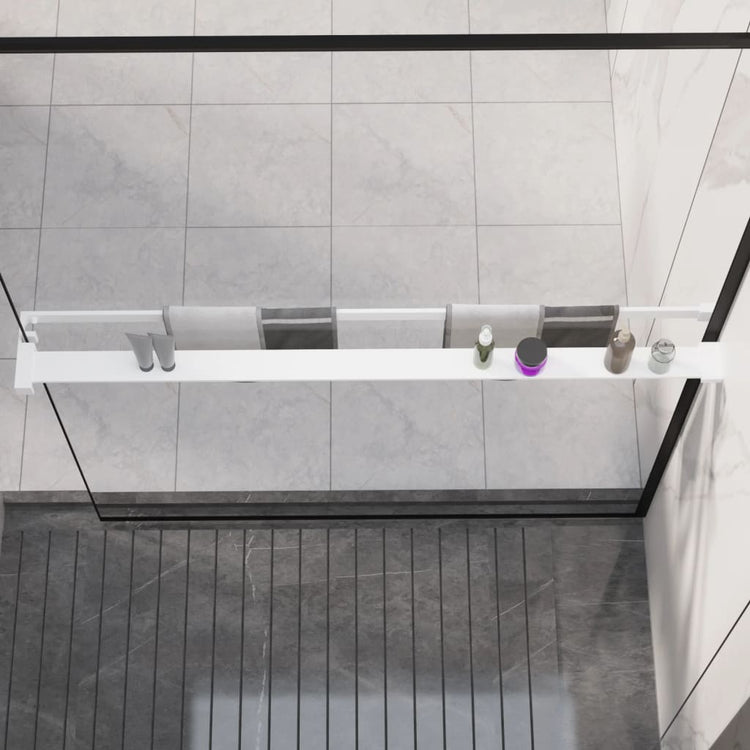 Vidaxl Walkschep für Gehen -in Duschwand 115 cm Aluminium Weiß