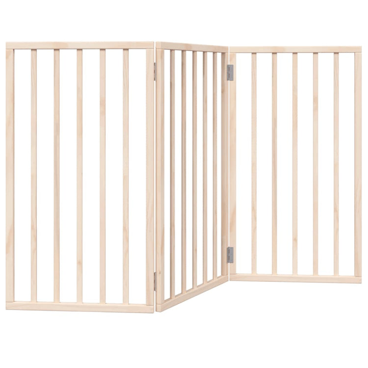 Vidaxl Hundezaun zusammenklappbar 3 Panels 150 cm Pappelholz