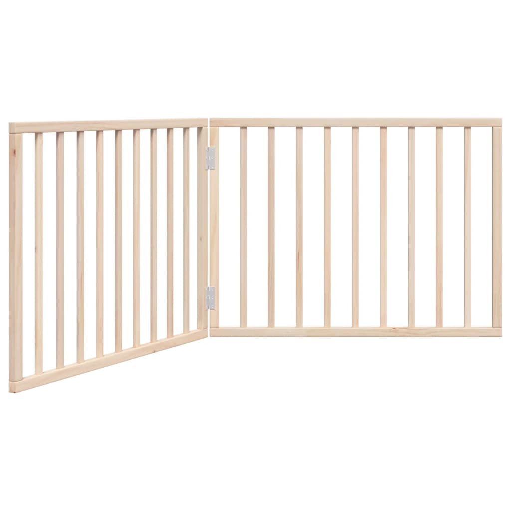 Vidaxl Hundezaun zusammenklappbar 2 Paneele 160 cm Pappelholz