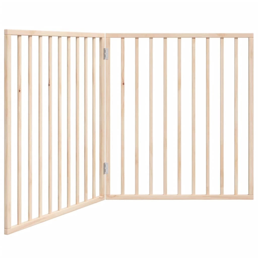 Vidaxl Hundezaun zusammenklappbar 2 Paneele 160 cm Pappelholz