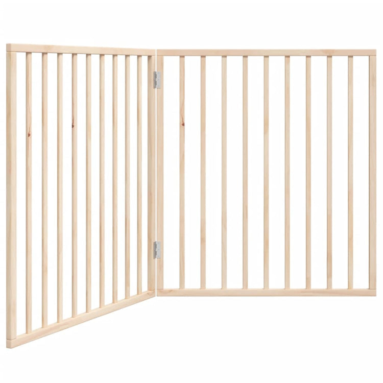 Vidaxl Hundezaun zusammenklappbar 2 Paneele 160 cm Pappelholz