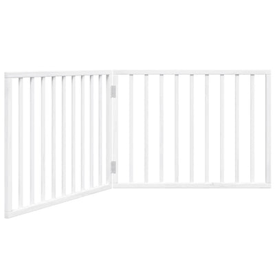 Vidaxl Hundezaun zusammenklappbar 2 Panels 160 cm Pappelholz Weiß weiß