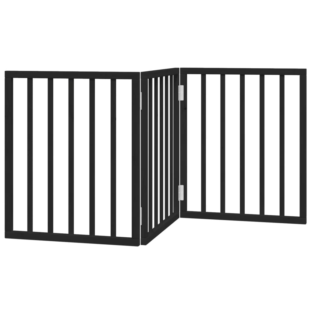 Vidaxx faltbares Hundegitter 3 Paneele 150 cm Pappelholz schwarz