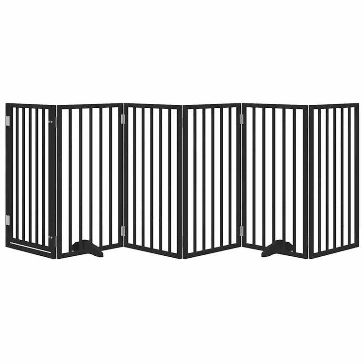 Vidaxx faltbares Hundegitter 6 Paneele 300 cm Pappelholz schwarz